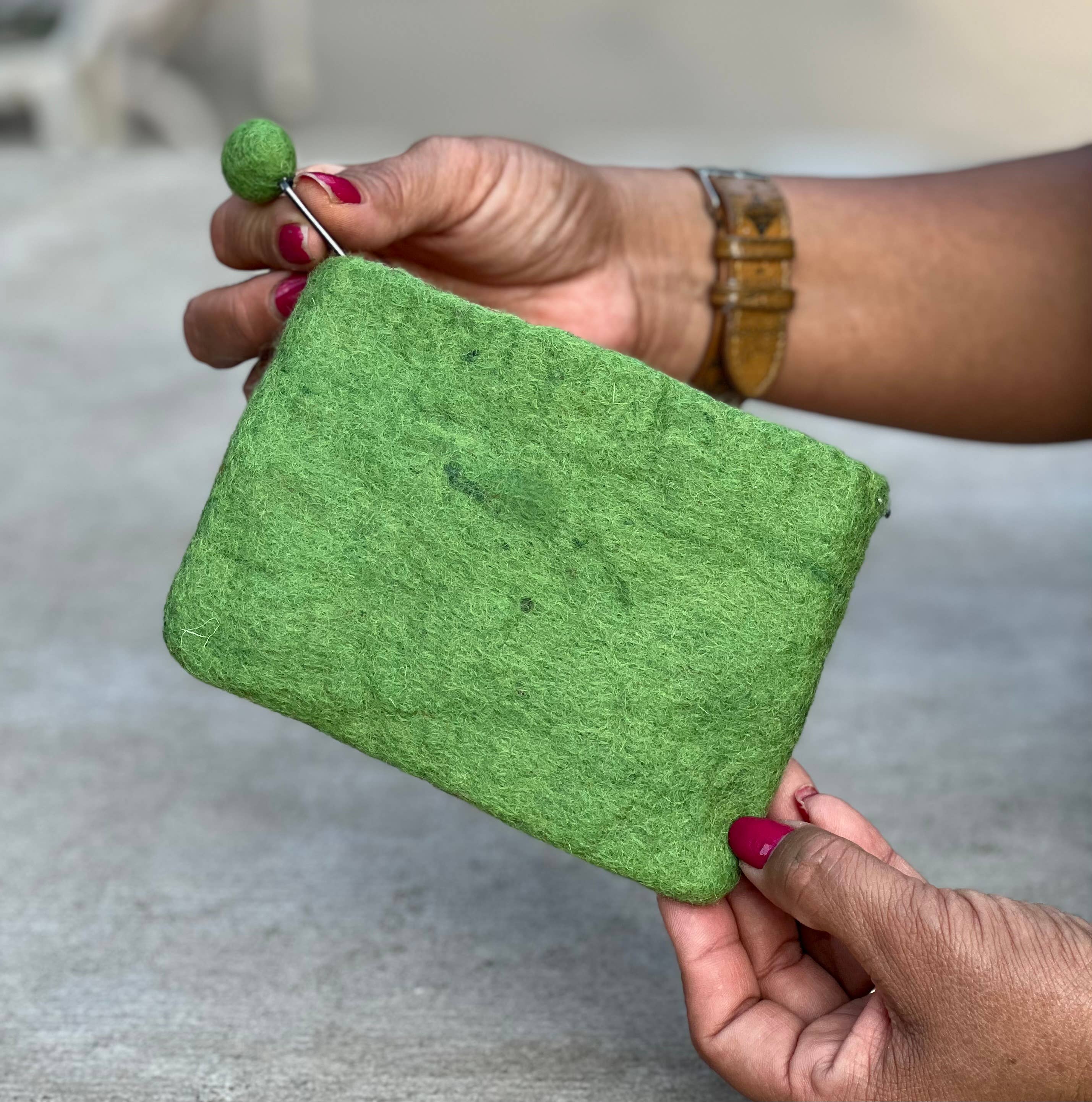 Lungta Imports - Wholesale Coin Purse - Women's - Felted Floral Coin Purse, Kids Pouch, Makeup Pouch10