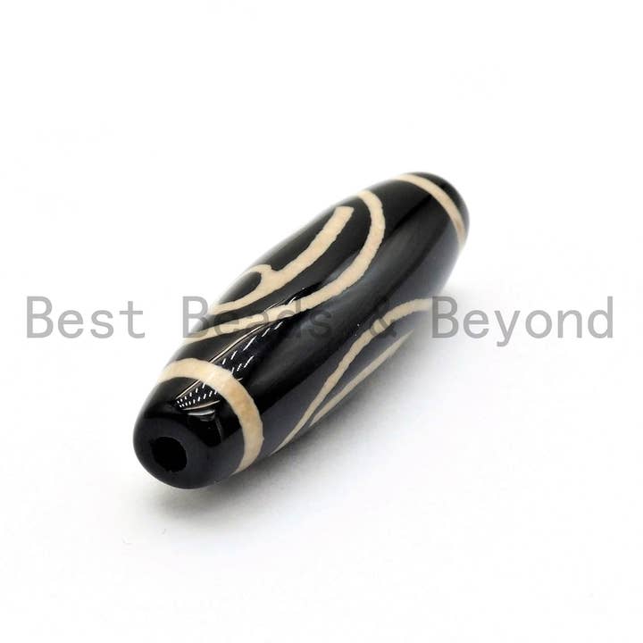 BestBeads&Beyond - Wholesale Beads - Zodiac Barrel Agate Beads, Zodiac Jewelry, Astrology Jewelry, Zodiac Sign Black Onyx Beads, Birthday gift,10x30mm,sku#U381