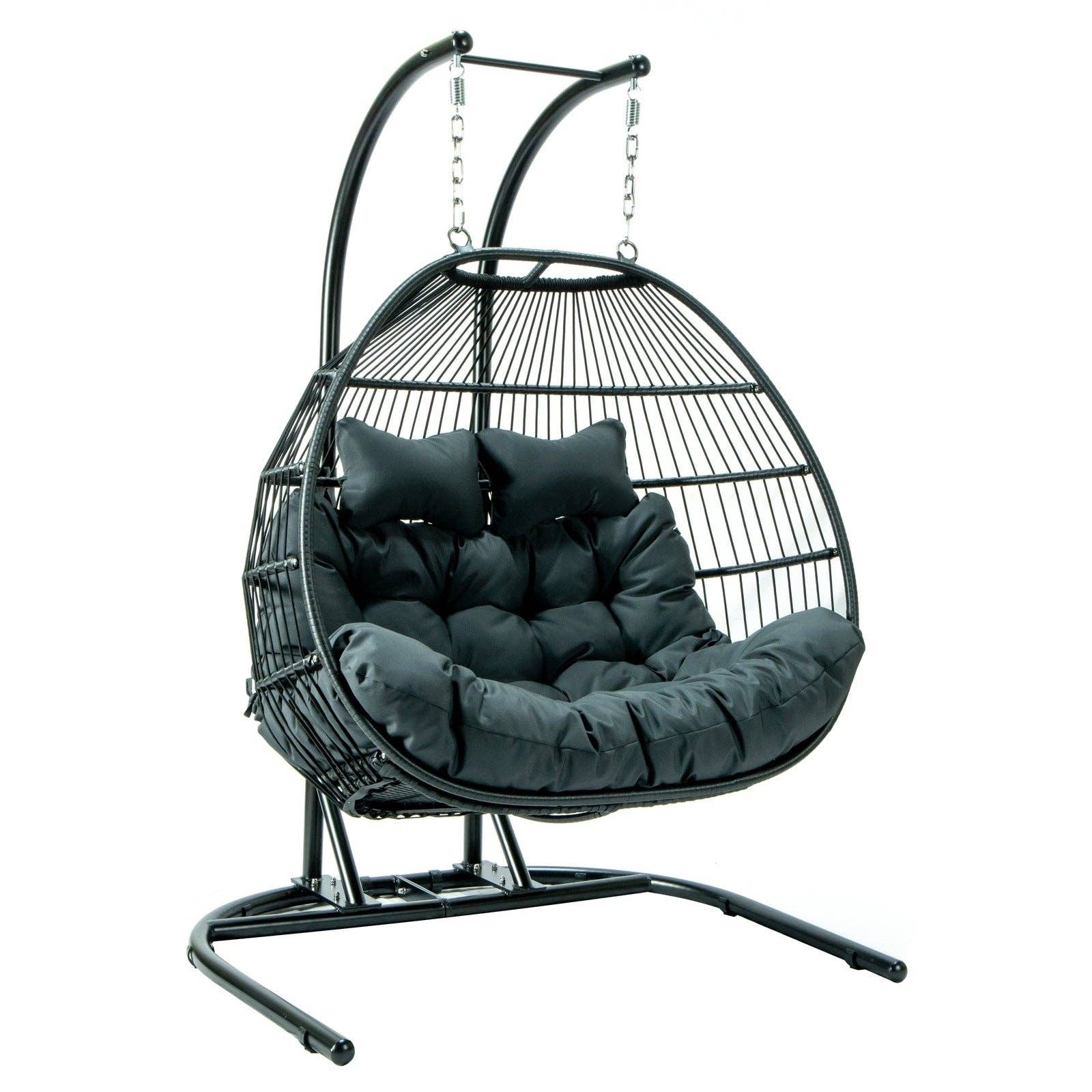LeisureMod - Wholesale Egg Chair - Wicker 2 Person Double Folding Hanging Egg Swing Chair79