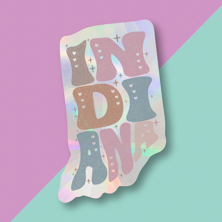 Indiana Suncatcher Window Sticker for wholesale by Pineberry Paper