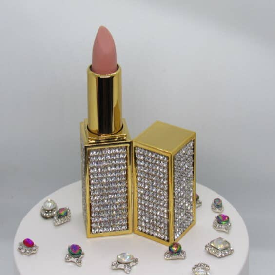 Glamour Lipstick "Fame" with Rhinestones for wholesale by Elise Pink