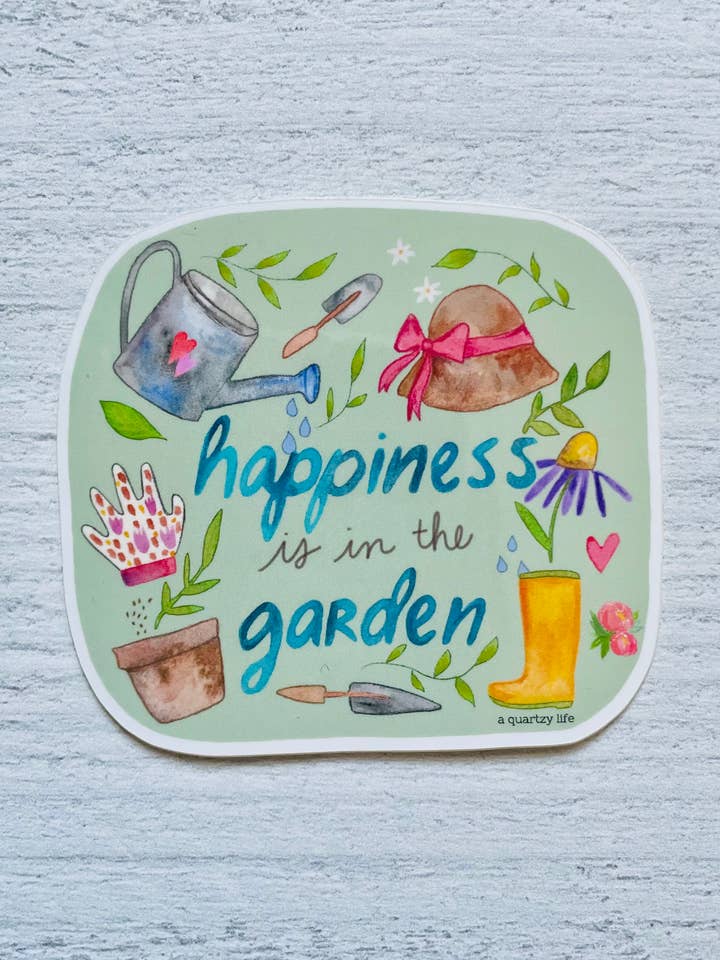Lycka är i trädgården klistermärke för wholesale av A Quartzy Life