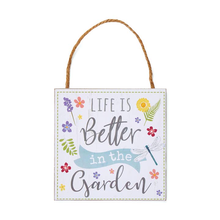 Targa - Quadrata "La Vita è Migliore" Prato Inglese per la vendita all'ingrosso da parte di Cooksmart