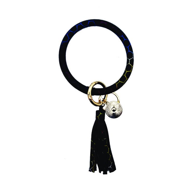 Key Ring- Black Geometric for wholesale by True North Coolers