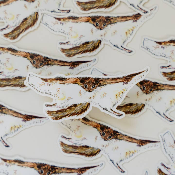 Flying Squirrel Sticker for wholesale by Linnea Campbell Studio