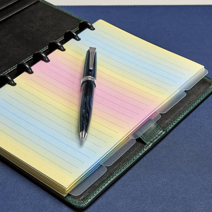 Levenger - Venta al por mayor Cuadernos - Separadores para cuadernos Circa, transparentes, encuadernados en disco (juego de 5)