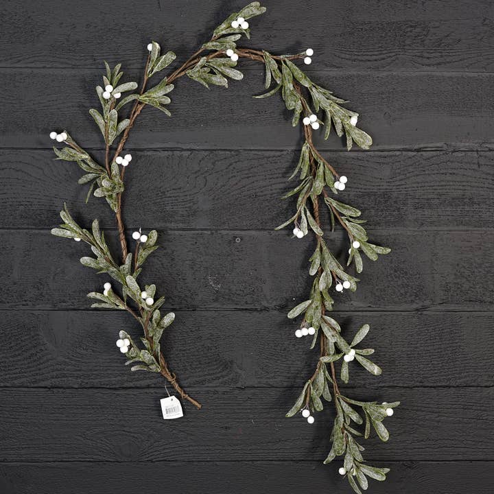 ISB71377- 5ft Sparkle Mistle Toe Garland for wholesale by Impressive Enterprises, Inc.