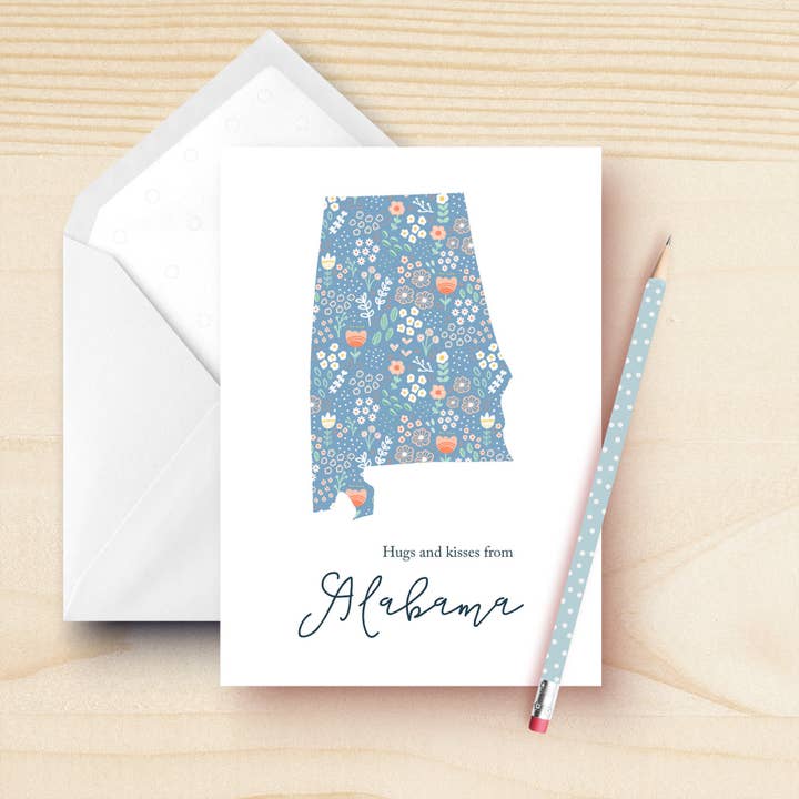Alabama State Grußkarte für den Großhandel von Kathrin Legg