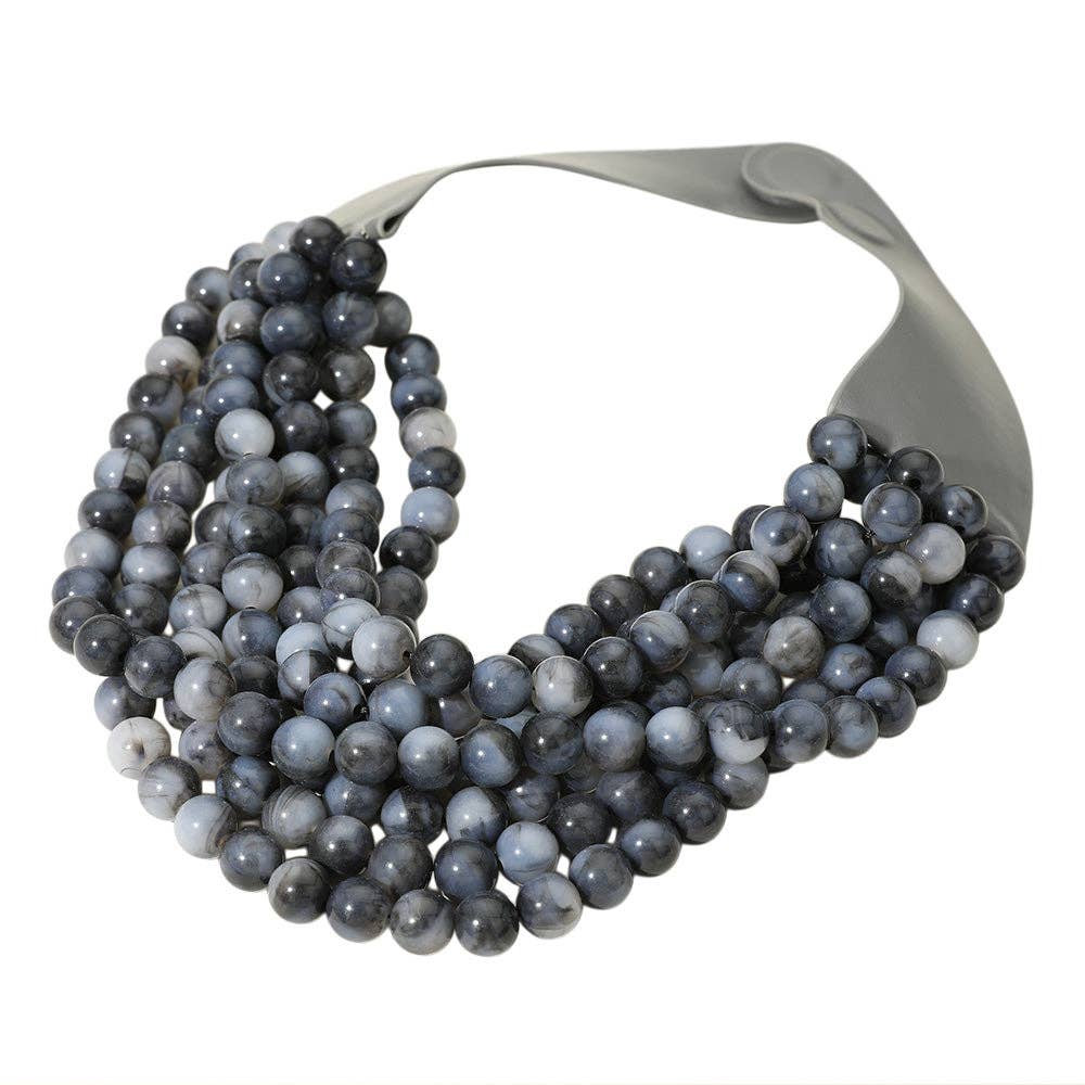 Madeline Love – wholesale Beaded/pearl necklace – Chunky Multi-Strand Beaded Necklace with Magnetic Clasp24