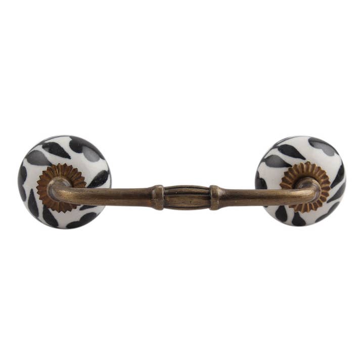 Poignée de porte décorative durable en céramique noire - 12 pièces pour la vente par Daana Paani LLC