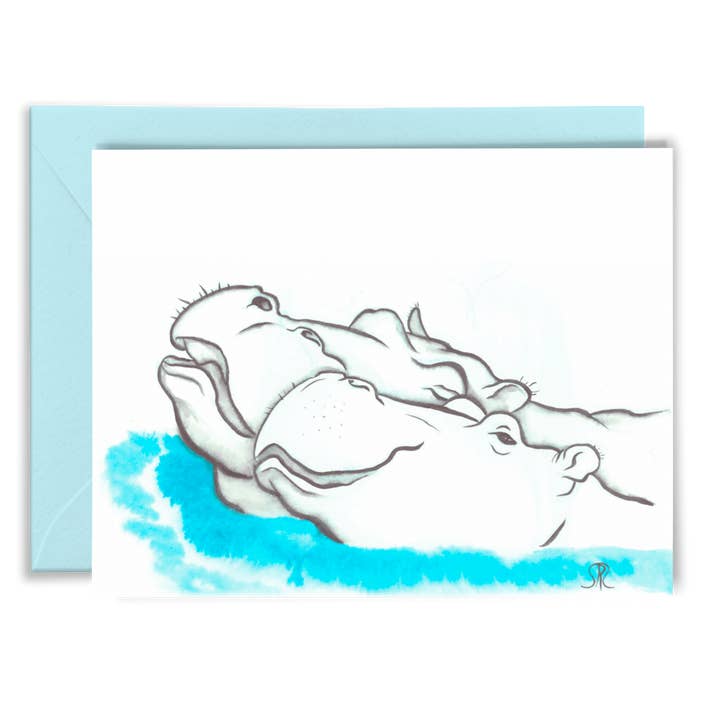 Hippo "United" Card - Rose Soini series for wholesale by Apricity Press