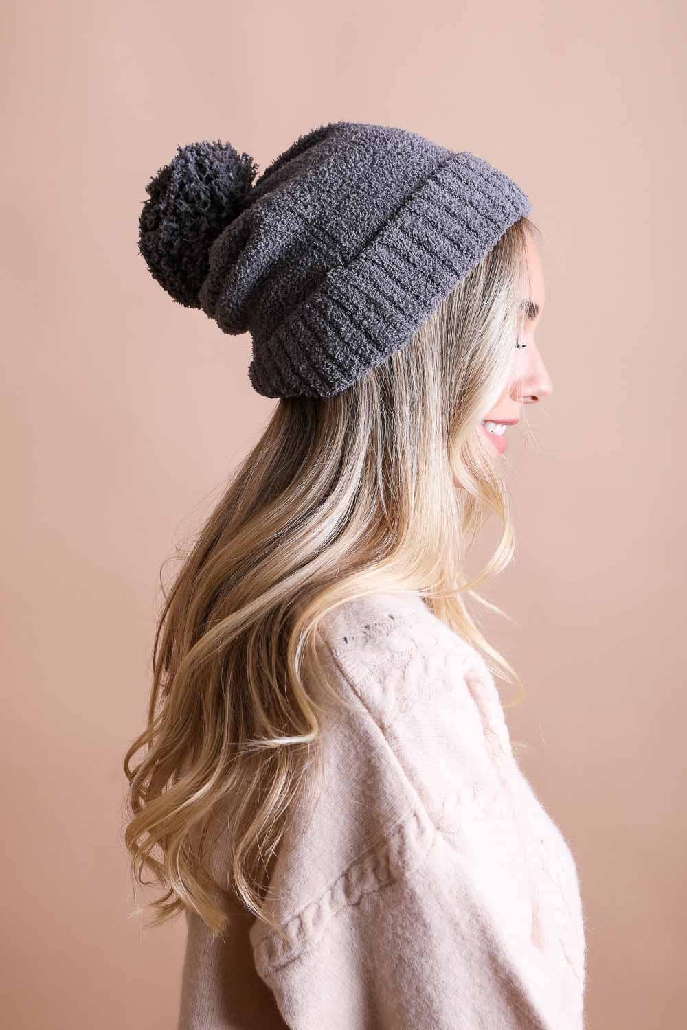 Leto Accessories – wholesale Mössa - Dam – Mysig Boucle Pom Beanie - Perfekt för höst- och vintervärme5
