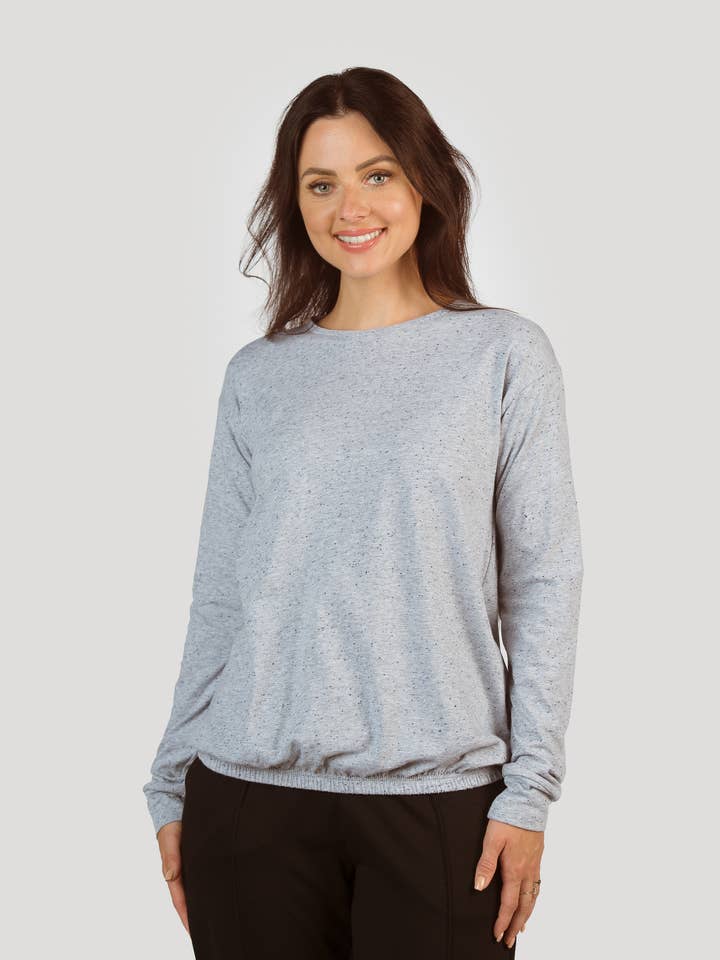 Women's Cotton Ruffle Hem Shirt for wholesale by linenease