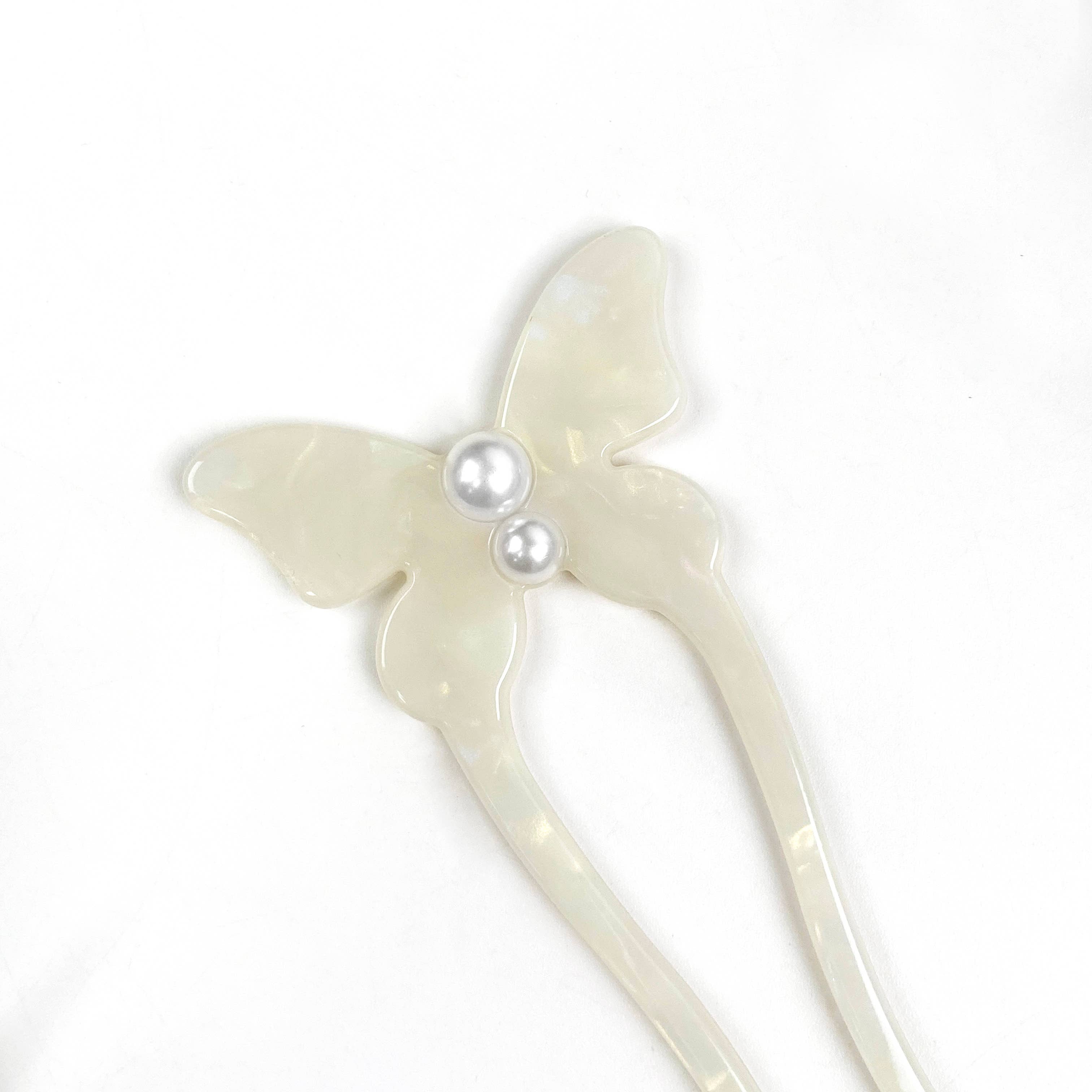 TheDivaSoap - Venta al por mayor Horquillas para el pelo - Horquilla de acetato Pearl Butterfly5