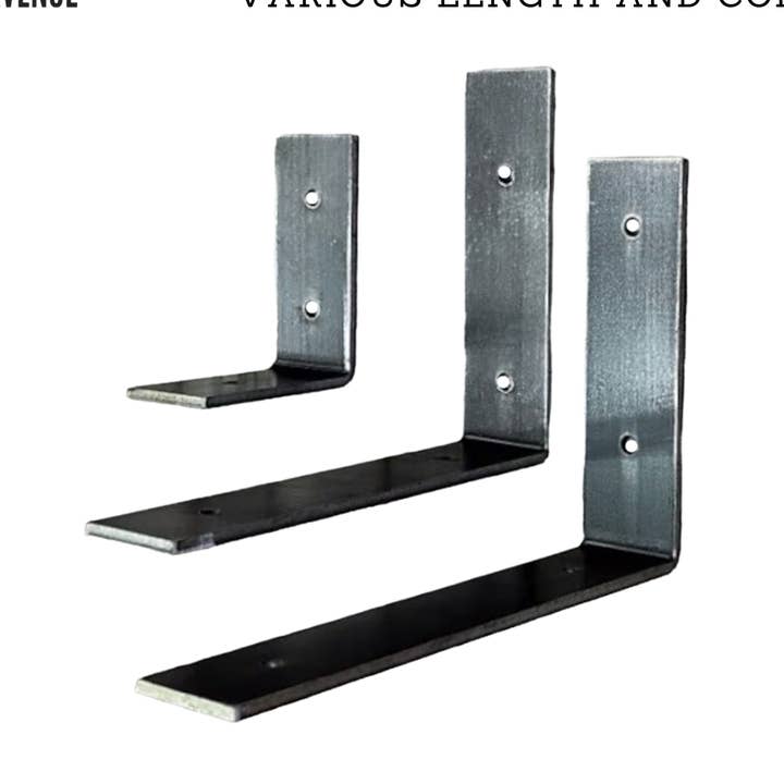 2 supports industriels en L pour étagères pour la vente par Steel Wood Avenue