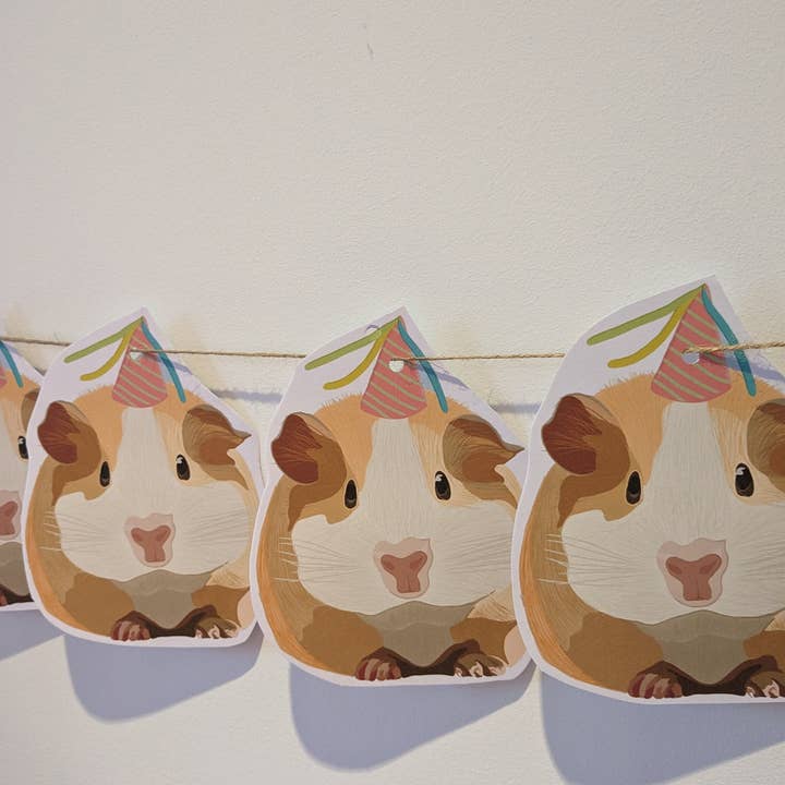 Conejillo de indias, hámster, banderines, fiesta para venta al por mayor de Sazzlebybell