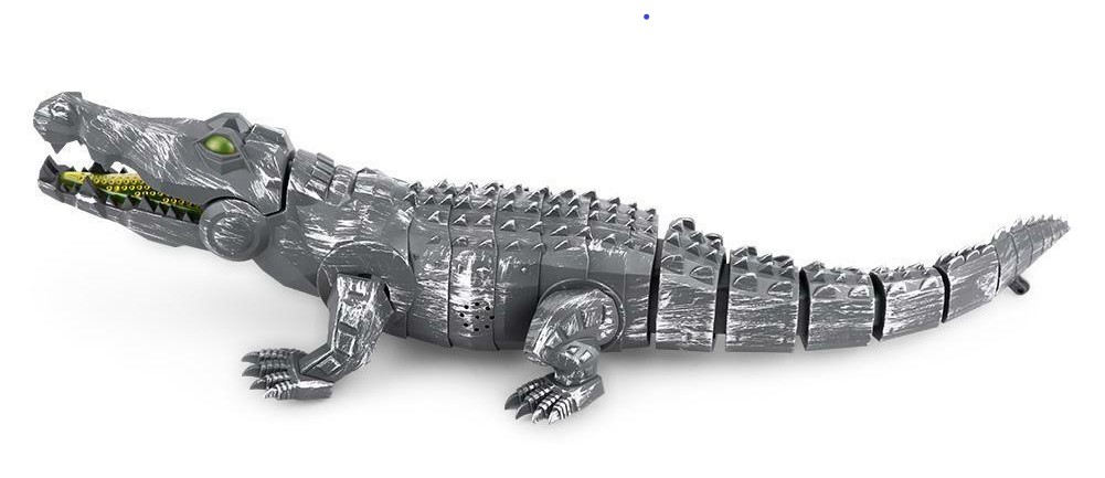 Texas Toy Distribution – wholesale Wind-up toy – Child – Mechanic Silver Crocodile Walking Toy3