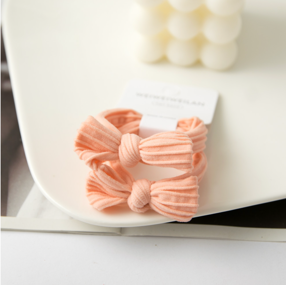 XO Fashion - Vente Élastique à cheveux - HT5003 Élastique à cheveux à motif mignon en forme de nœud, 2 unités4