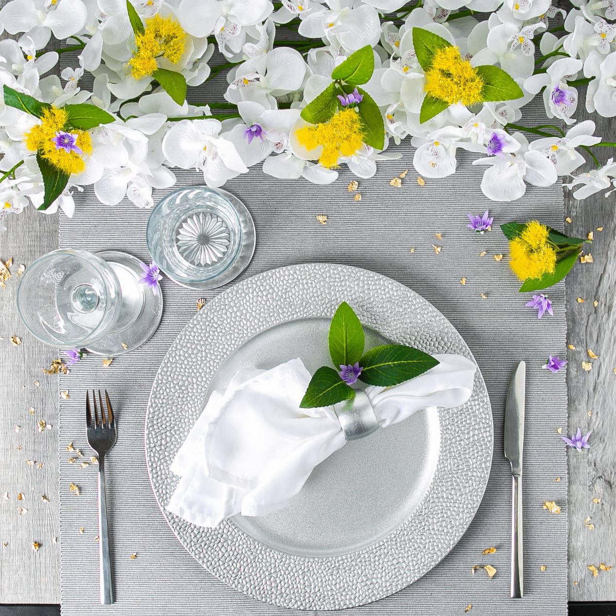 Rinkit Ltd - Wholesale Charger Plate - Argon Tableware Metallic Charger Plate - 33cm - Silver1