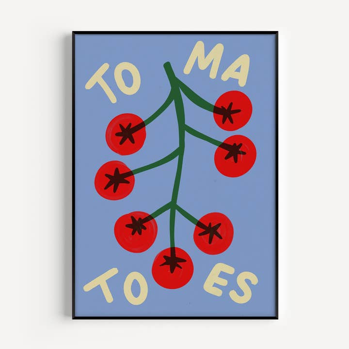 Tomatoes Art Print for wholesale by Twisted Rebel Designs