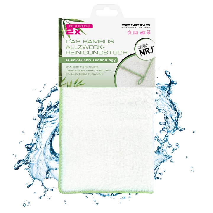 2x pano de limpeza multiuso de bambu BENZING - verde por atacado de Benzing Watertechnology