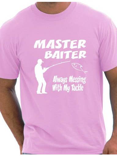 Print4U - Wholesale Screen Printed T-Shirt - Men's - Master Baiter Mens Fishing T-Shirt2