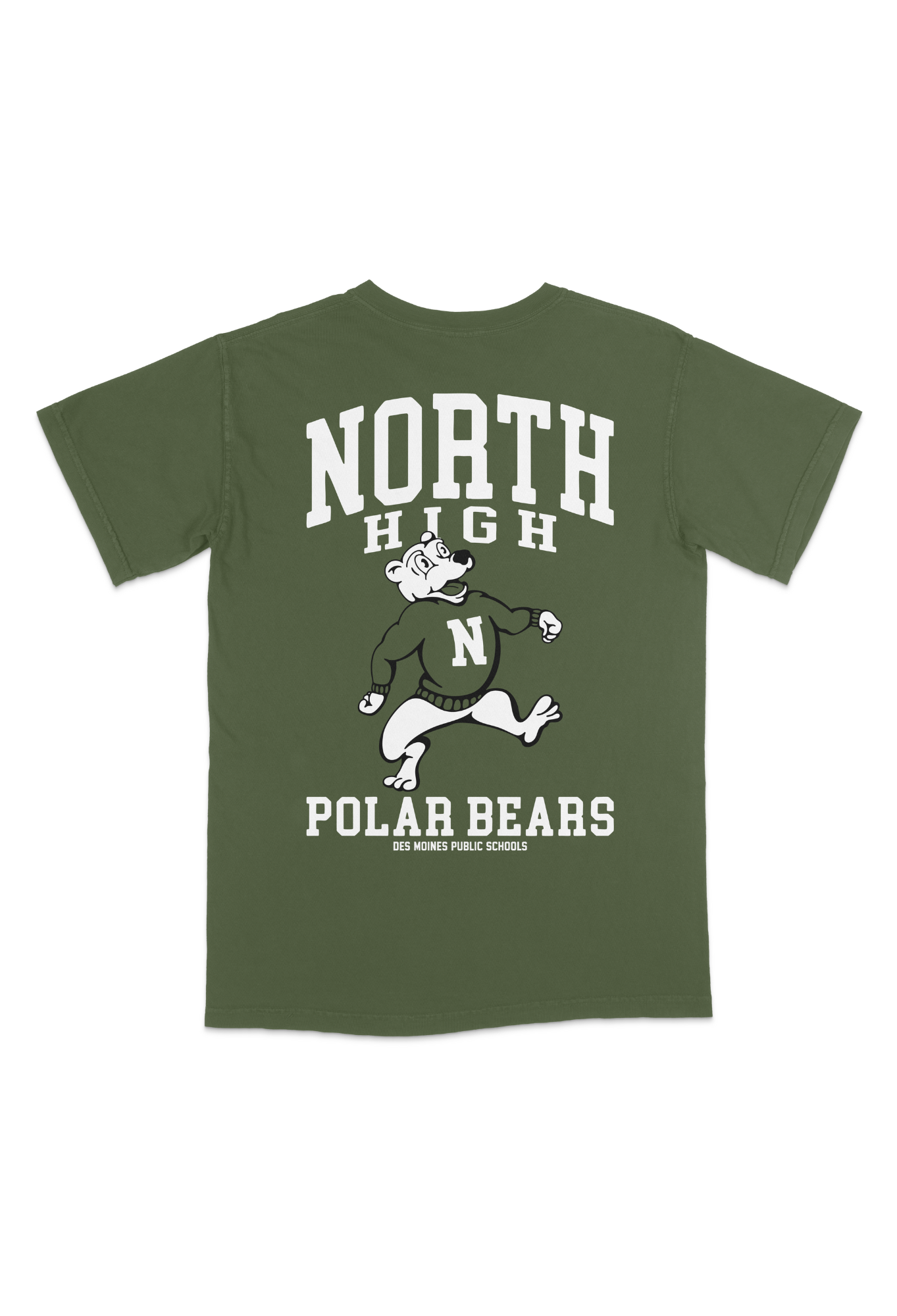 Room 1021 - Wholesale Screen Printed T-Shirt - Unisex - Des Moines Hoover Vintage Mascot Tee0