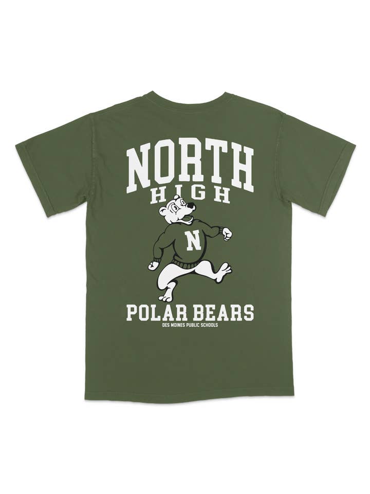 Room 1021 - Wholesale Screen Printed T-Shirt - Unisex - Des Moines Hoover Vintage Mascot Tee0