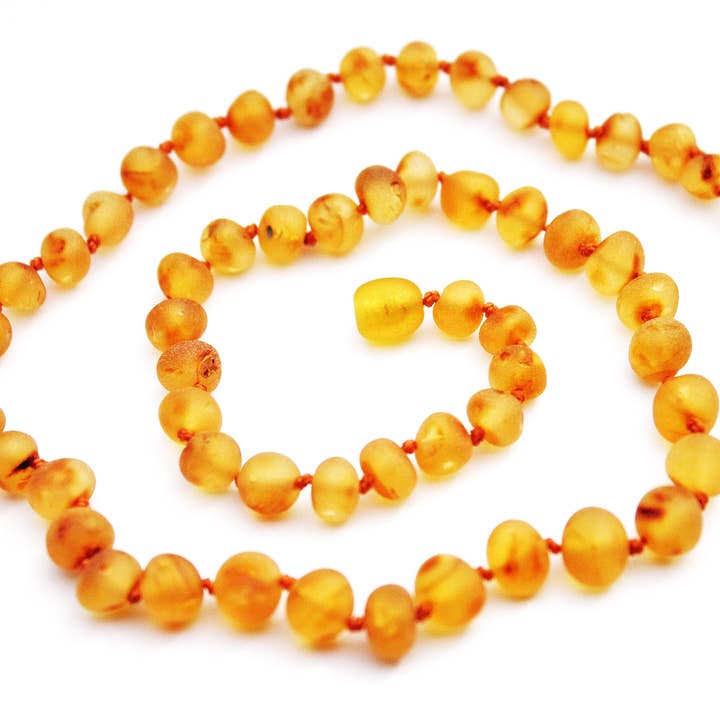 Adult Amber Necklaces & Bracelets - Baroque Unpol. Honey for wholesale by Momma Goose Products, Ltd.