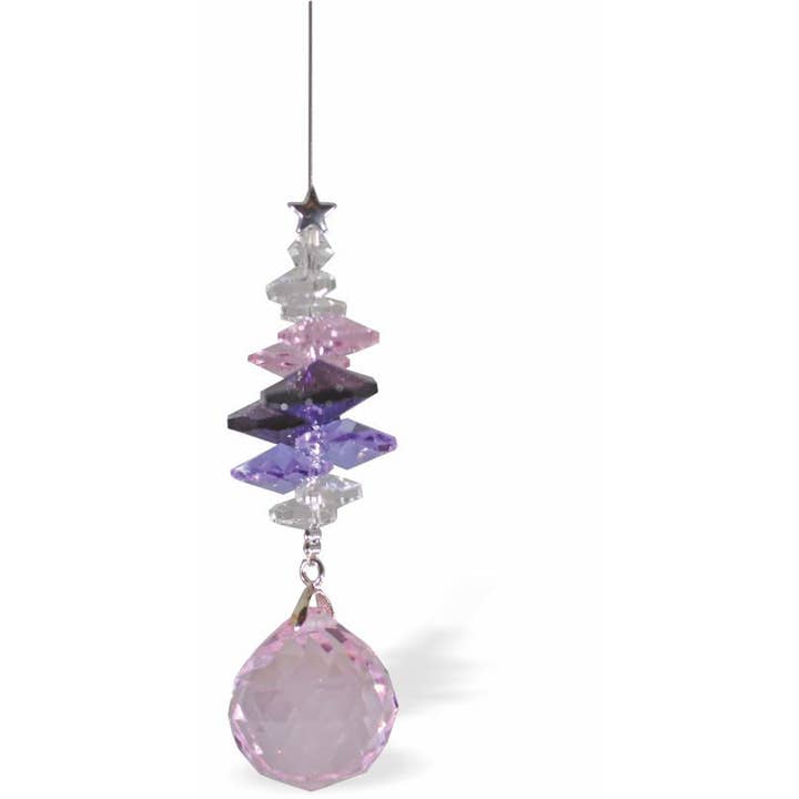 Attrape-soleil en cristal autrichien, multi-cristaux, sphère rose pour la vente par Byzantium Collection Ltd