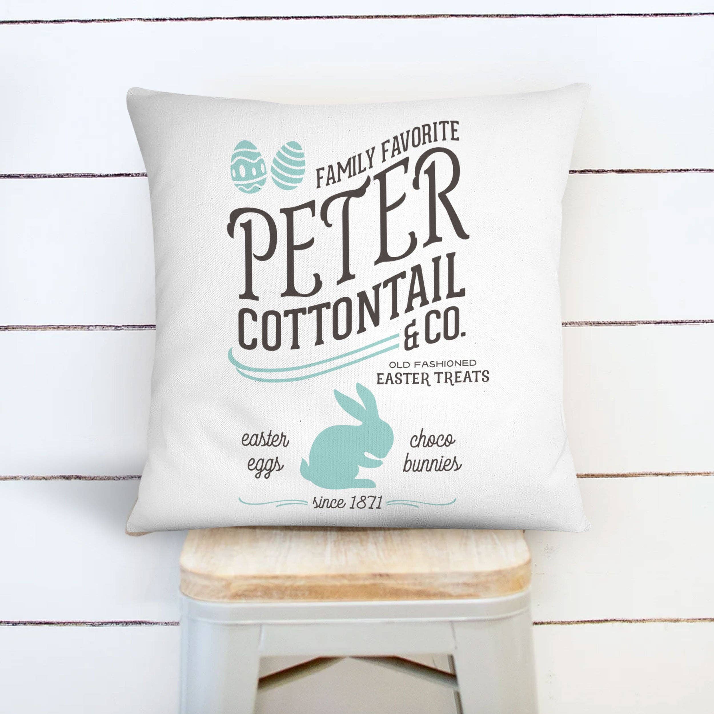 ZA Handmade Wholesale - Wholesale Throw Pillow Cover - Peter Cottontail & Co. pillowcase pillow cover | easter pillow cover | easter treats throw pillow pillowcase | easter pillow decorative home décor0