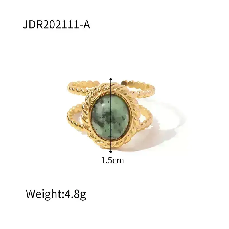 Sweet Cherry Sky - Wholesale Cocktail/Statement Ring - Stainless Steel Rings Gold Plated4