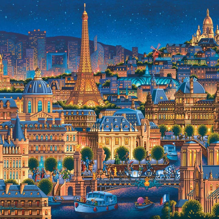 Boardwalk Puzzle Company - Wholesale Puzzle - Adult - Paris City of Lights - 1000 Piece1
