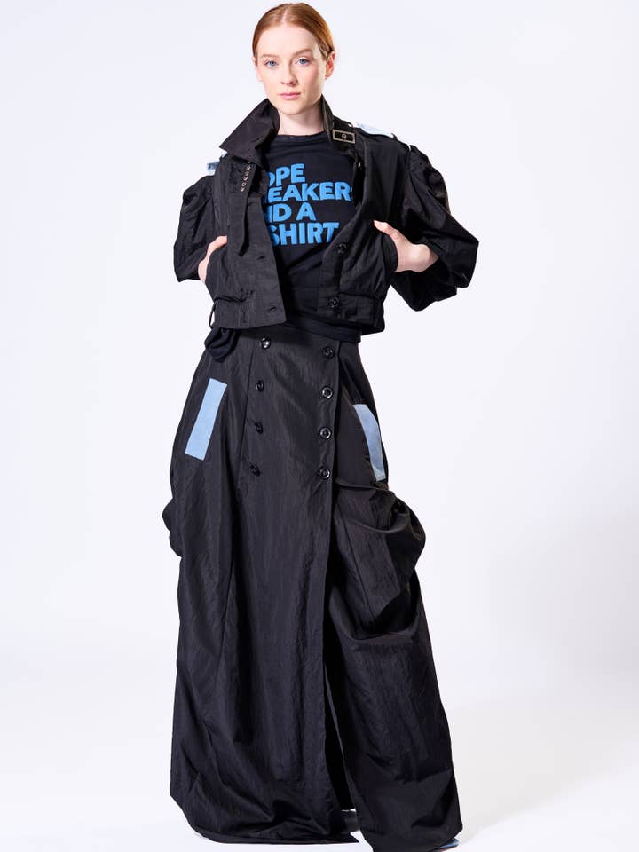 The Fifth Week - Wholesale Top & Skirt Set - Women's - Black Windbreaker Set