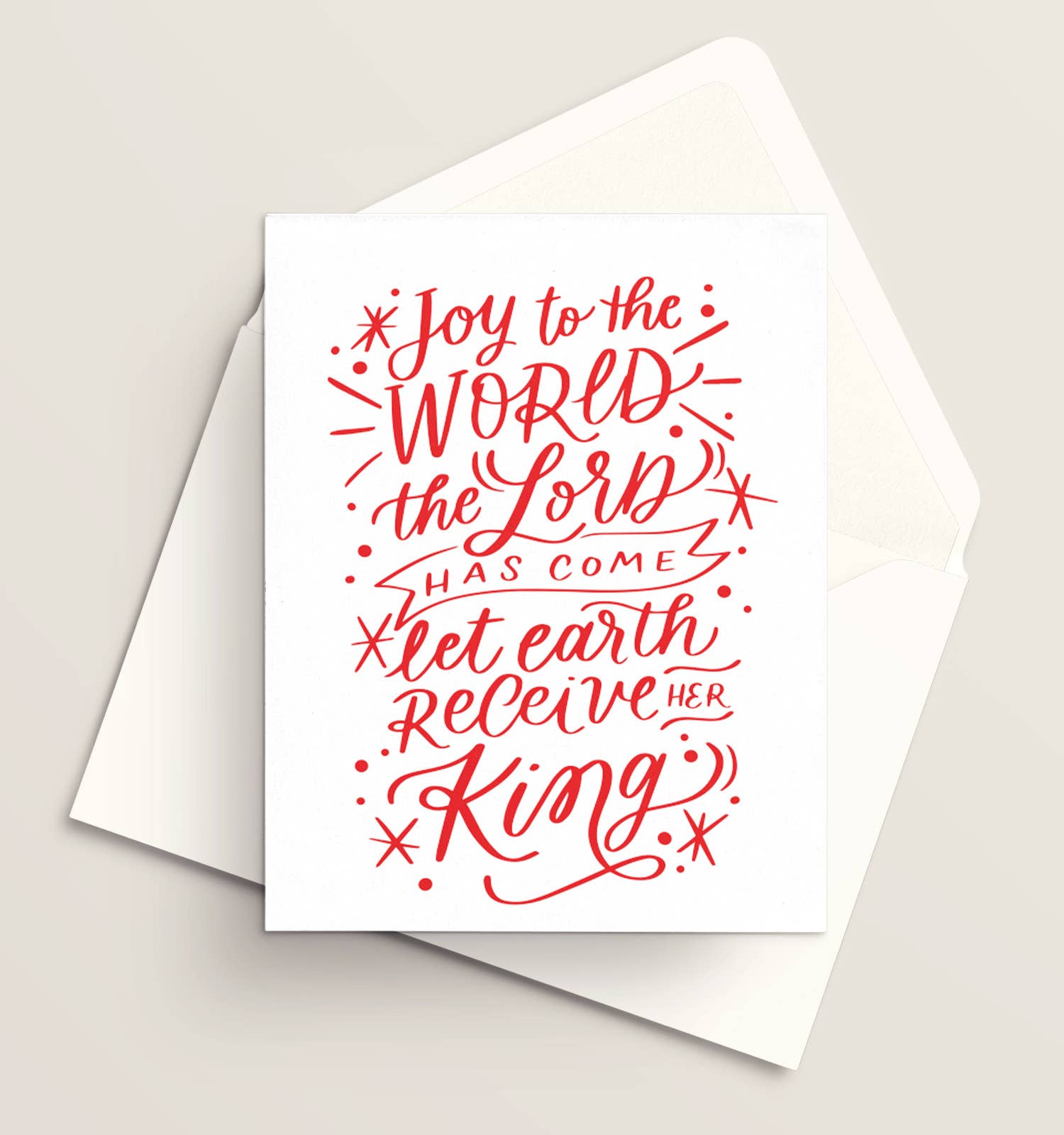 Vivi Furlong - Wholesale Christmas Card - Versículo de alegría (Salmo 98) | Tarjeta cristiana | Tarjeta hecha a mano | Tarjeta de fiestas | Tarjetas navideñas | Navidad 2025 | Basada en la fe2