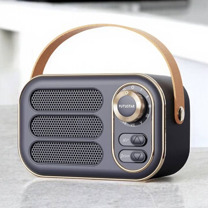 Funky Rico Inc - Vente Haut-parleurs - Enceinte Bluetooth Vintage - Noir2