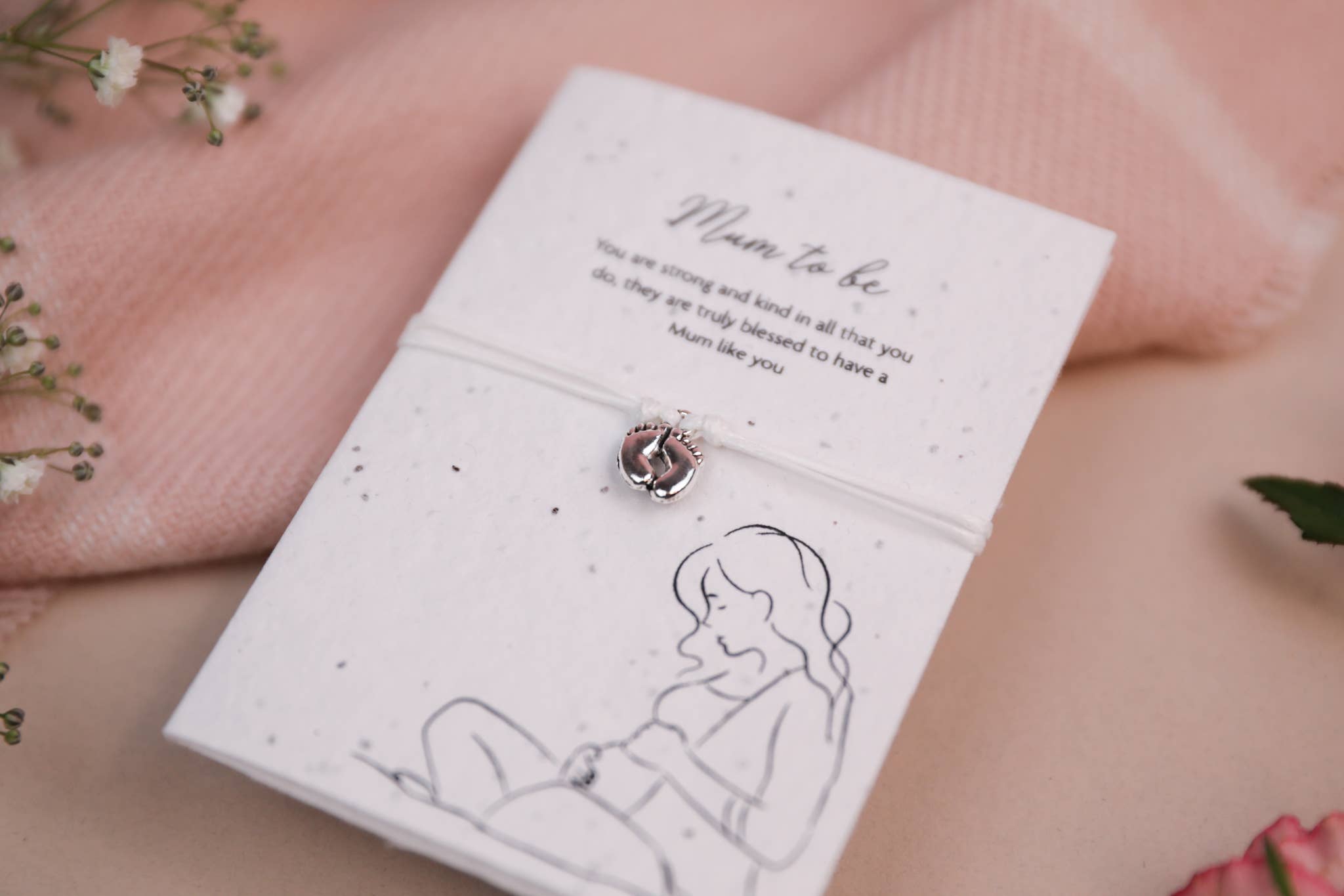 Letterbox Love Bracelets – wholesale Charm/dangle bracelet – Mum to be - Seeded Card & Wish Bracelet 3