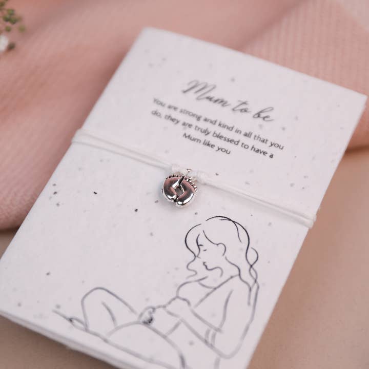 Letterbox Love Bracelets – wholesale Charm/dangle bracelet – Mum to be - Seeded Card & Wish Bracelet 3