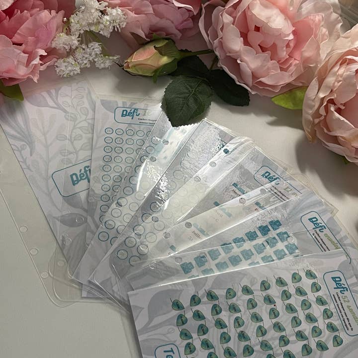 Les Créas de Malou - Wholesale Envelopes - A6 Challenge budget envelopes - green leaves