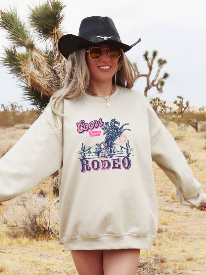Wild Soul Babes - Wholesale Graphic Sweatshirt - Women's - "Coors Rodeo Pink Crewneck/Tee"