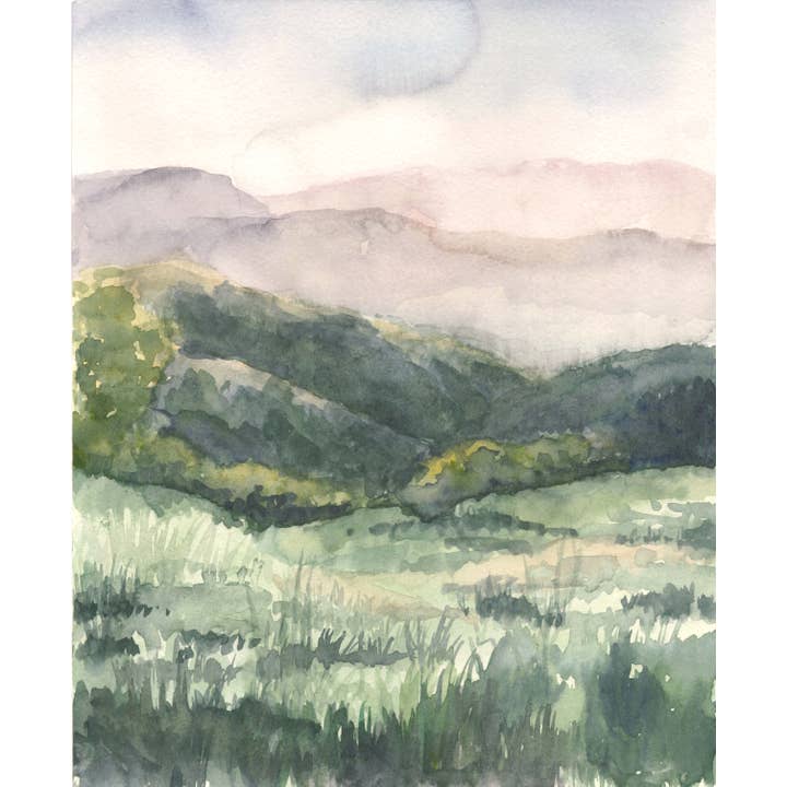 "Oregon Fog" Vertical Canvas Print for wholesale by Morgan Victoria Design