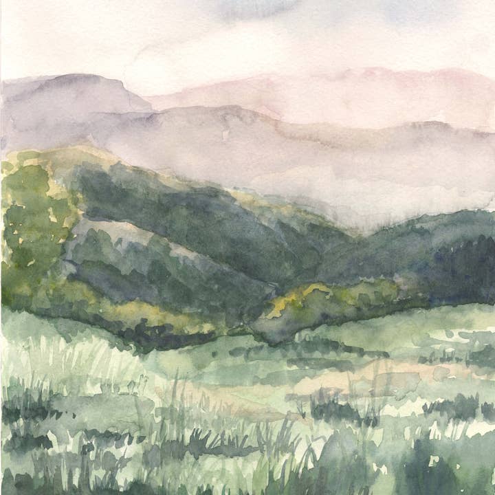 "Oregon Fog" Vertical Canvas Print for wholesale by Morgan Victoria Design