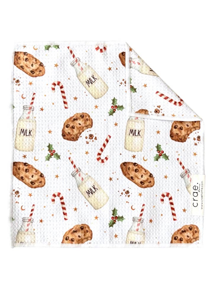 Santa's Midnight Munch: Double-Sided Washcloth for wholesale by Crae.Home
