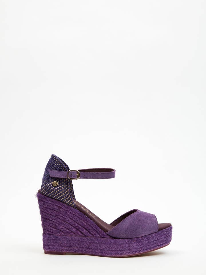 Charlene Peep Toe Purple for wholesale by La Valeta Espadrilles-Ibera Factory Shoes slu