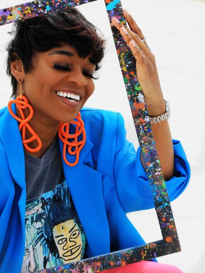 The "BLAIRE" - Abstract Swirl Earring - 4 Colorways for wholesale by AND-MADE by Hand