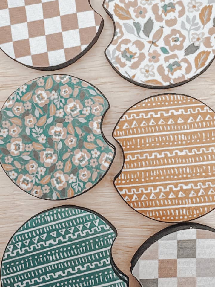 Car Coasters (set of 2) Choose Your Design for wholesale by Emma K Designs