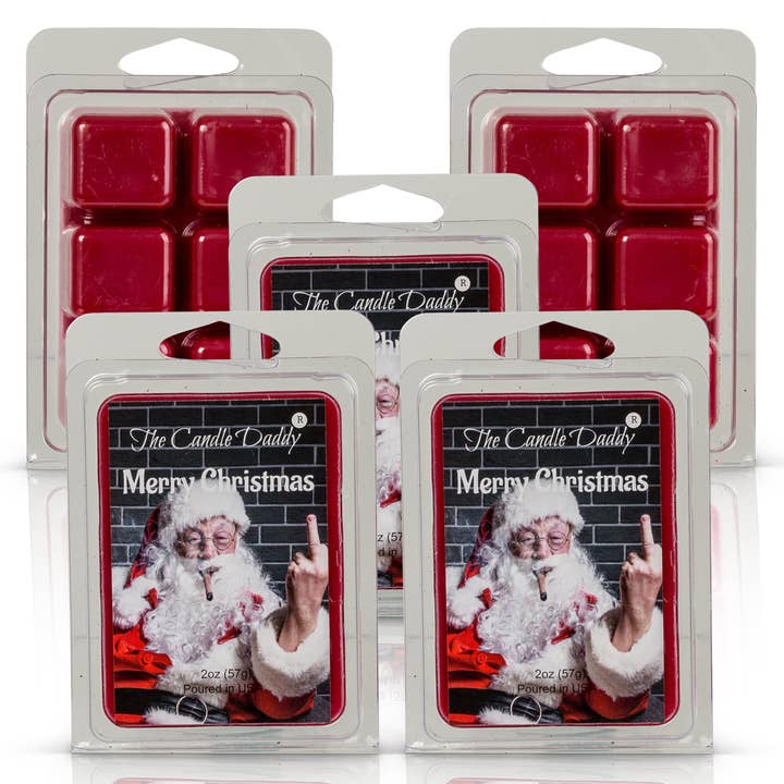 The Candle Daddy - Wholesale Wax Melt - Merry Christmas- Santa Bird Middle Finger - Funny4