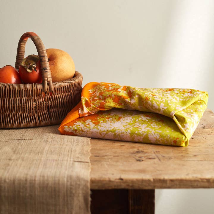 tsutsumi 包 wrap | cotton Furoshiki | blossoms orange for wholesale by ma space design