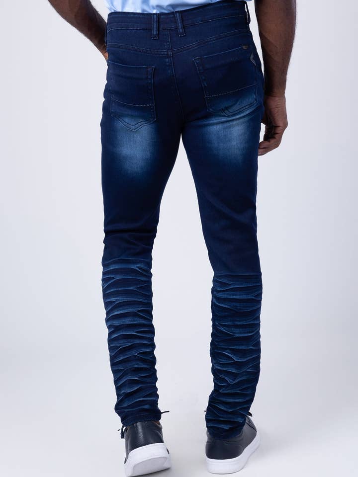 BARABAS - Wholesale Jeans - Men's - Men's Crumpled Effect Premium Denim Jeans 4JE1410