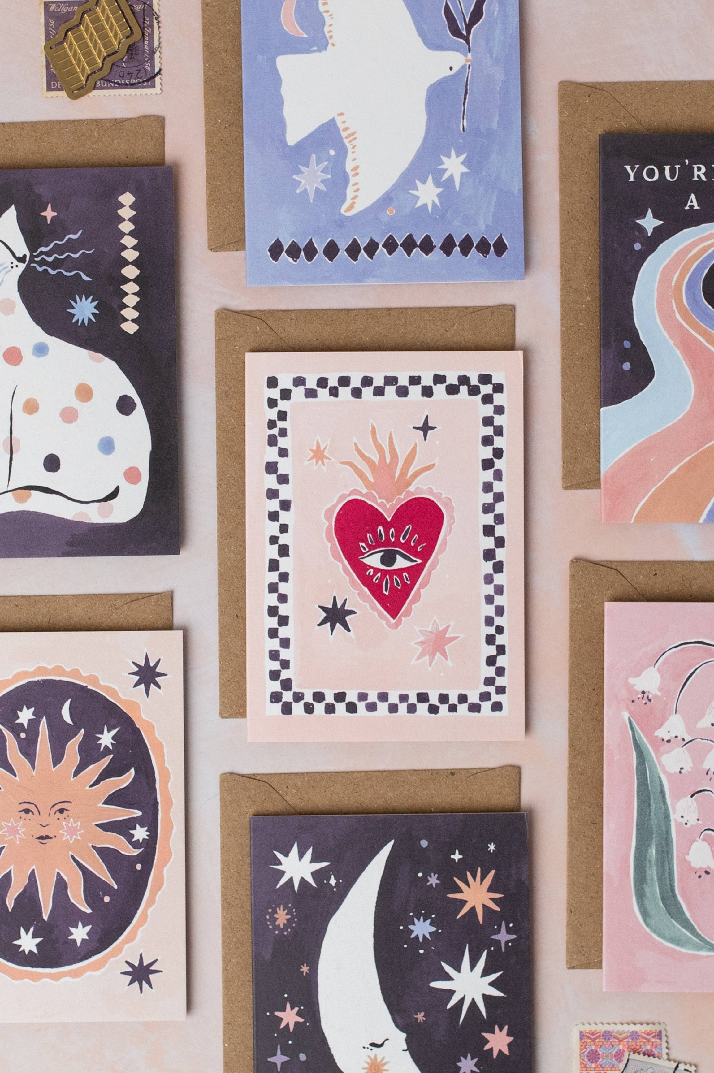 Sister Paper Co. – Großhandel Liebeskarte – Sister Paper Co. Mini-Liebeskarte Sacred Heart | Mini-Grußkarte8